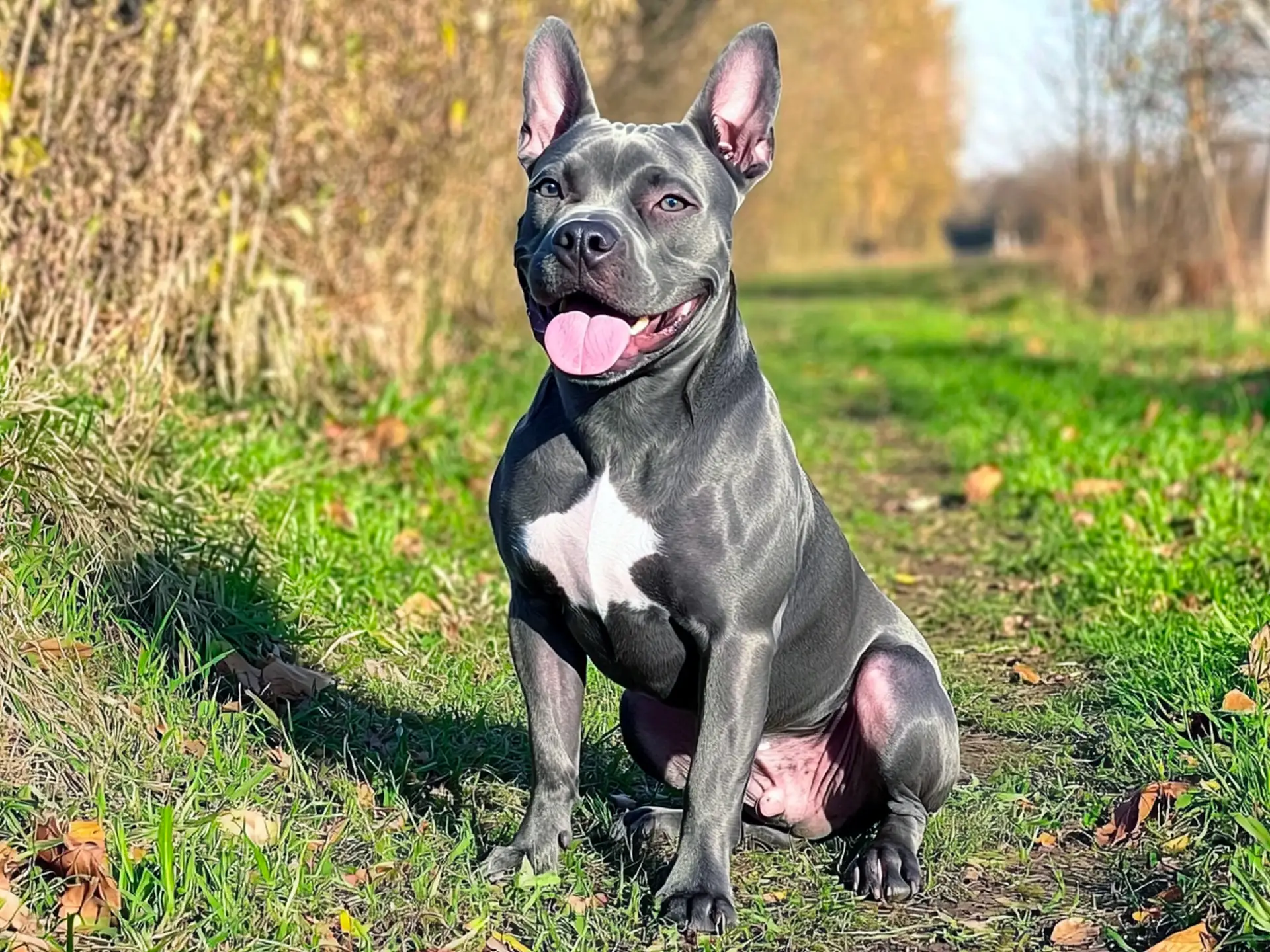 American Staffordshire Terrier in nature