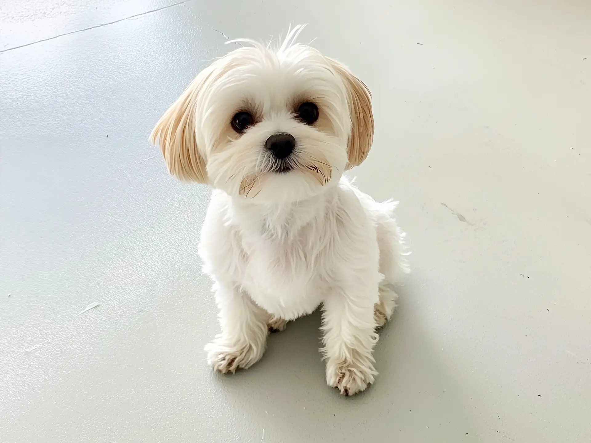 An adorable Maltese with a short coat, highlighting a small and affectionate breed for novice dog owners