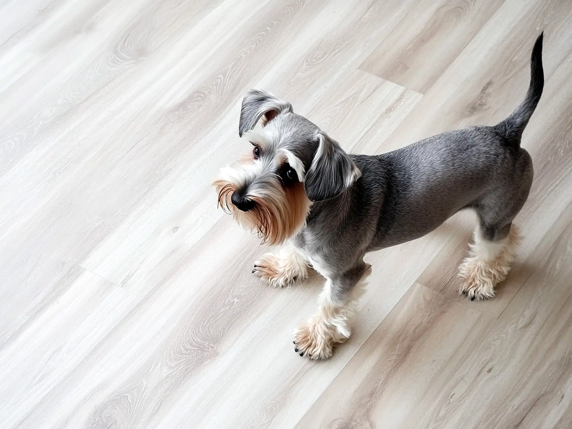 A properly groomed Miniature Schnauzer, illustrating an intelligent and trainable breed for novice owners